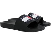 Tommy Hilfiger Chanclas Mujer Negro Anatómicas Piscina Playa Casa