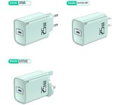 PD 25W USB C Fast Charger for iPhone 15 Pro Xiaomi Samsung Oneplus EU US UK Plug Type C Phone iPad Tablet Fast Charging Adapter