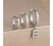 3PCS A-Z Letters Hoop Earrings Set For Women Fashion Stainless Steel Alphabet Huggie Cartilage Earring Piercing Jewelry Aretes