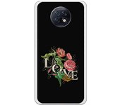 Funda compatible con Xiaomi Redmi Note 9T 5G - tatoo rosa efecto bordado