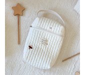 Embroidered Mommy Bag Hangable Stroller Zipper Portable Diaper Wet Bag Storage Bag