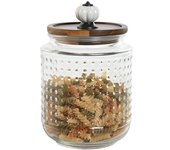 Dcasa Bote para cocina con tapa de acacia de 600 ml