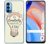 Tumundosmartphone Funda Gel Tpu para Oppo Reno 4 5G diseño Creativity Dibujos