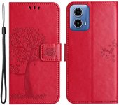 Para Motorola Moto G24 Poder Impresionó La Caja Del Teléfono De La Cartera Del Patrón