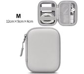 Leather EVA Digital Storage Bag Universal Earphones Apple Power Charger Data Cable U Disk U Shield Hard Case Protection Box