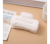 10.5cm Plush Square Hair Claw Clip Women's Korean Simple Versatile Grab Clip Fashion Shark Clip Girl Hair Accessories