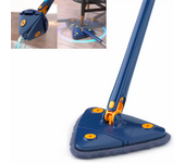 Fregona triangular ajustable de 360 grados para limpieza de ventanas, mopa de microfibra con mango de 1,3 m, limpiaparabrisas de vidrio autoescurrido, Kit de limpieza de ventanas de pared.