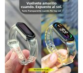 Strap For Xiaomi Mi Band 5 6 4 3 Transparent Change Color Light Wrist Bracelet For Xiaomi MiBand 7 Silicone Replacement Strap
