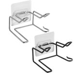Soporte para secador de pelo con soporte de pared sin tornillos adecuado para todo tipo de secadores de pelo Home Hotel