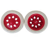 2Pcs Shopping Cart Wheels Trolley Caster Replacement 6.5 Inch Dia Rubber Foaming
