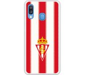 Funda original compatible con Samsung Galaxy A20E - Sporting Fondo Rojiblanco