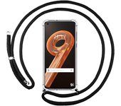 Funda Colgante Transparente para Realme 9i con Cordon Negro
