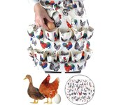 Delantal de recolección de huevos, Delantal de granja, Regalo portador de huevos para amantes de las gallinas, patos, gansos, cocina, ropa de trabajo
