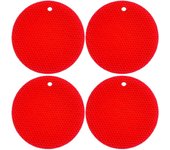 Salvamanteles de silicona multiusos, resistente al calor hasta 240.0 °C, soporte para ollas, impermeable, (juego de 4)apto para lavavajillas