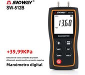 SNDWAY Digital Manometer Air Pressure Gauge Pressure Gauges Differential Natural Gas Pressure Gauge Meter Measurement SW-512B
