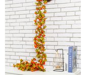 Unrovice 2.5M Spring Autumn Artificial Rose Flowers Garland Wedding Home Room DIY Wall Fake Plant Vines Garden Arch Decoration