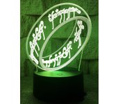 3D night light magic ring ring bedroom creative gift table lamp USB new strange bedside led small table lamp