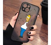 Cartoon Cute The Simpsons Phone Case For Apple iPhone 14 13 12 11 XS Mini Pro Max 8 7 XR X Matte Frosted Translucent