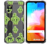 Funda Silicona Transparente para Ulefone Armor 12 5G diseño Cactus Dibujos