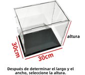 Transparent Acrylic Display Case,Protective Display Box For Toy Dolls , Collectible Model Display Cabinet, Dust-Proof Box,Black