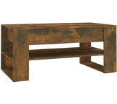 vidaXL Mesa de centro madera de ingeniería 102x55x45 cm Blanco, Negro, Roble Sonoma Mesita de Salón o Comedor o Auxiliar Mesa de Café Meuble Salón