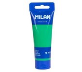 Milan tubo de pintura acrilica 75ml - pigmentos de alta calidad - mezclable - color verde (6 uds)