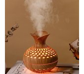 Wood Grain Mini Vase Air Humidifier USB Electric Ultrasonic Water Aroma Essential Oil Diffuser Home Room Fragrance Air Purifier