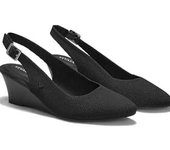 Tamia Slingback Wedge Pro Sandalias de cuña con tira trasera y punta de almendra para mujer con soporte para arco zapatos de vestir de fiesta con correa ajustable