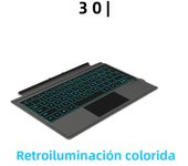 AJIUYU Keyboard Cover For Microsoft Surface Pro 7  6 5 4 3 Tablet pro7 pro6 pro5 pro4 3 PC 12.3" Wireless Magnetic Backlit Case