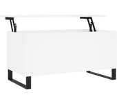 vidaXL Mesa de centro madera contrachapada 90x44,5x45 cm Blanco, Negro, Roble Sonoma Mesita de Salón o Comedor o Auxiliar Mesa de Café Meuble Salón