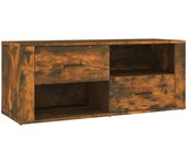 Mueble TV combinadoMueble para TV madera contrachapada roble ahumado 100x35x40 cm