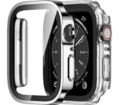Compatible with Apple Watch Series 45mm Case with Built-in Screen Protector, Ultra-Thin Hard PC Straight Edge Anti-Scratch Protective Cover for iWatch