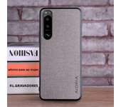 Textile Leather Case for Sony Xperia 1 III 5 III 10 III Ace III soft TPU with back hard PC material protection cover