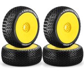 4Pcs 1/8 4WD Nitro Off Road Buggy Tires Wheel Rims 17mm Hex for 1:8 Scale RC Car HSP HPI Kyosho ZD Hongnuo Redcat Traxxas