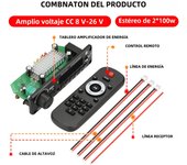 DC 12V 200W Amplifier Bluetooth 5.0 MP3 Player Decoder Board FM Radio TF USB 3.5mm AUX Module Bluetooth Receiver Car kit Audio
