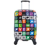 SAXOLINE Maleta cabina, colección No War, material ABS, 4 ruedas, tamaño 53,5x 35x20 cm, 32 litros, 2.6 kg