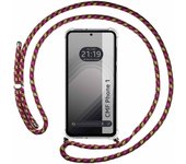 Tumundosmartphone Funda Colgante Transparente para Nothing CMF Phone 1 con Cordon Rosa / Dorado