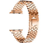 Stainless steel strap for Apple watch band 45mm 44mm 40mm 49mm 41mm Fish-scale Metal Link bracelet iWatch Series 9 8 se ultra 2