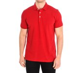 Café Coton-Polo manga corta y cuello de solapa RED para Hombre