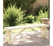 vidaXL Banco de jardín madera maciza abeto 115 cm