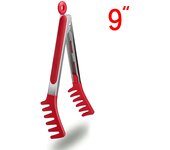 Pinzas para alimentos de silicona y nailon de grado alimenticio para barbacoa, juego de pinzas antideslizantes para parrilla