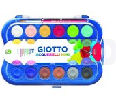 Giotto pack de 24 acuarelas mini 23mm. - colores luminosos - evita la dispersion del agua