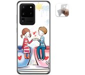 Tumundosmartphone Funda Gel Tpu para Samsung Galaxy S20 Ultra diseño Café Dibujos