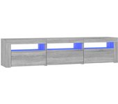 Mueble TV combinadoMueble de TV con luces LED gris Sonoma 180x35x40 cm