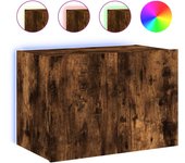 vidaXL Mueble de TV de pared con luces LED 60x35x41 cm, Mueble de Salon, Mueble TV, Mueble TV salon, Mesa de TV, Mueble tele
