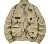 Multi Pocket Top Outdoor e Windbreaker Stand Collar Flight Set Men's Wear