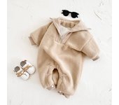 Winter Baby Rompers Half Zipper Toddler Clothes Woolen Fleece Boys Girls Soft Infant Jumpsuit 0-18 Months Newborn Baby Bodysuit