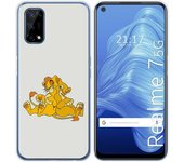 Tumundosmartphone Funda Gel Tpu para Realme 7 5G diseño Leones Dibujos