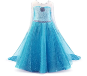 Girls Belle Princess Dress Children Snow White Elsa Cosplay Costume Kids Beauty and The Beast Halloween Carnival Party Outfit