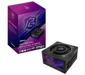 FUENTE ALIMENTACION ASROCK PG-1000G,PSU,1000W,80 PLUS GOLD/A,135MM,MODULAR,PCI-E 5.1 (12+4pin)x1,PCI-E (6+2 pin)x3,SATA (5 pin)x9